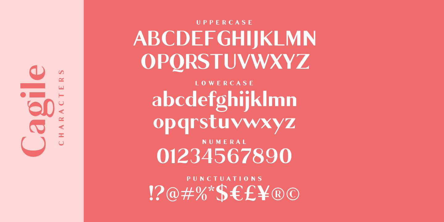 Przykład czcionki Cagile SemiBold Italic